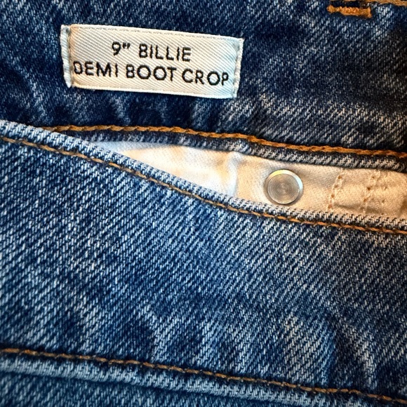 J.Crew Billie Demi Boot Crop Jeans 9” High Rise Button Fly Raw Hem 28 - Picture 6 of 11